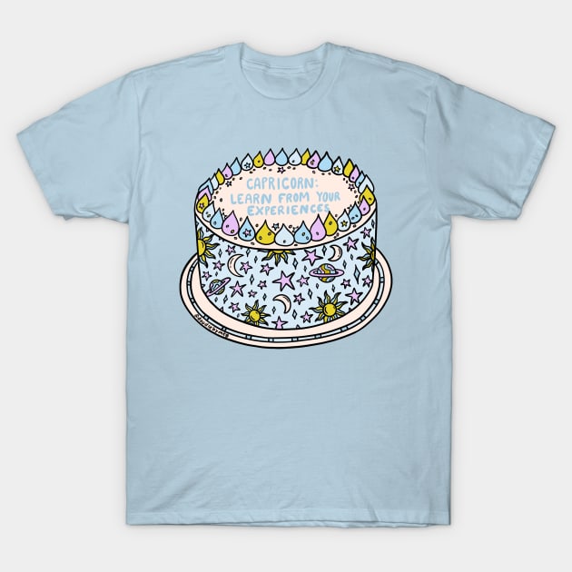 Capricorn Cake T-Shirt by Doodle by Meg